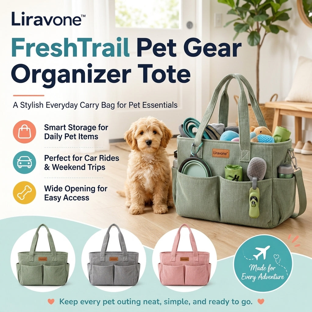Liravone™ FreshTrail Pet Gear Organizer Tote