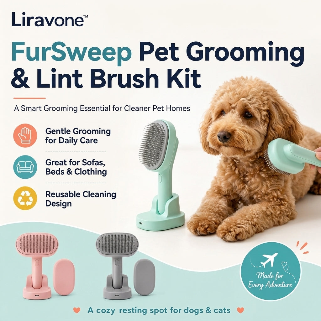 Liravone™ FurSweep Pet Grooming & Lint Brush Kit