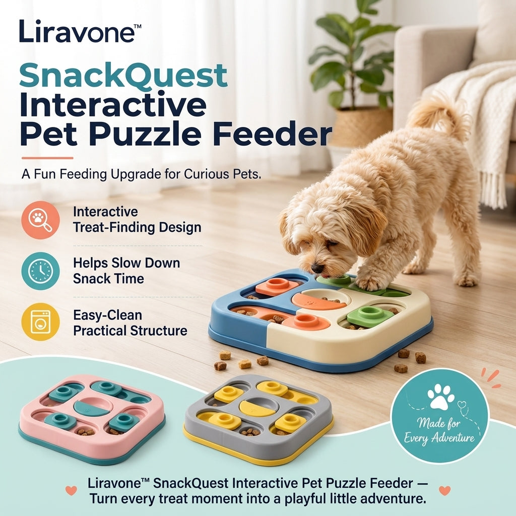 Liravone™ SnackQuest Interactive Pet Puzzle Feeder